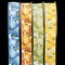 The Ribbon People Yellow Tropical Fruit Print Cotton Wired Edge Craft Ribbon 1.5" x 22 Yards
